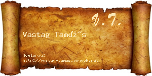 Vastag Tamás névjegykártya